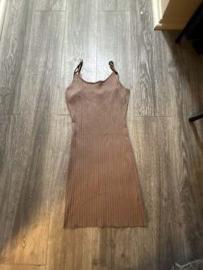 Aster Ribbed Knit Spaghetti Strap Bodycon Mini Dress